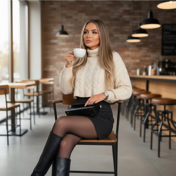 Michael Kors Women's Shimmer Winter Fall Skirt SZ XL Midnight BLACK - Picture 15 of 15